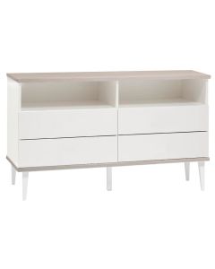 Hiipakka Taiga 5.5 korkea tv-taso 134 cm kirkkaalla lasilla