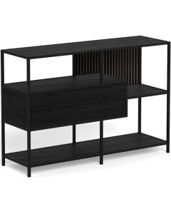 Seaford avohylly 9 laatikoilla musta 114x35x78 cm