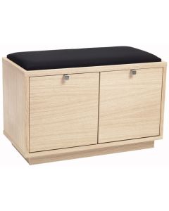 Rowico Confetti istuinpenkki 2, valkopesty tammi/ musta