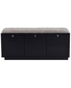 Rowico Confetti istuinpenkki 3, musta/ harmaa talja