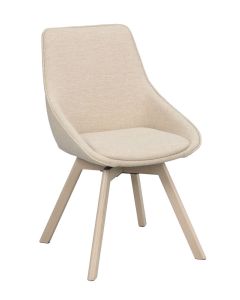 Rowico Alison tuoli vaalea beige, valkopestyt tammijalat