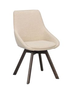 Rowico Alison tuoli vaalea beige, ruskeat tammijalat