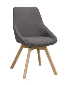 Rowico Alison ruokapöydän tuoli, harmaa / tammi