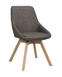 Rowico Alison ruokapöydän tuoli, tummanharmaa / tammi