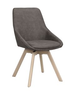 Rowico Alison ruokapöydän tuoli, tummanharmaa / valkopesty tammi