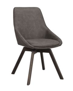 Rowico Alison ruokapöydän tuoli, tummanharmaa / ruskea tammi