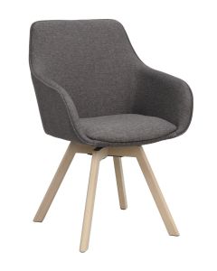 Rowico Alison nojatuoli, tummanharmaa/valkopesty