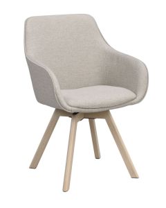 Rowico Alison nojatuoli, beige/valkopesty tammi