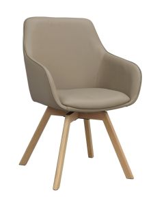 Rowico Alison nojatuoli, beige nahka/tammi