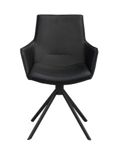 Rowico Lowell tuoli käsinojilla, musta