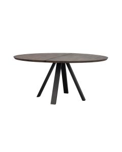 Rowico Carradale pyöreä ruokapöytä Ø150 V-jalalla, ruskea/musta
