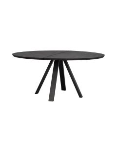 Rowico Carradale pyöreä ruokapöytä Ø150 V-jalalla, musta