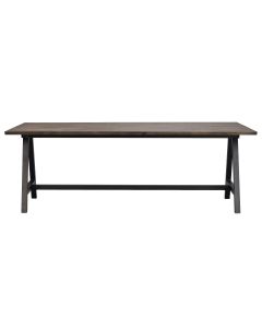 Rowico Carradale ruokapöytä A-jalalla, ruskea tammi/musta