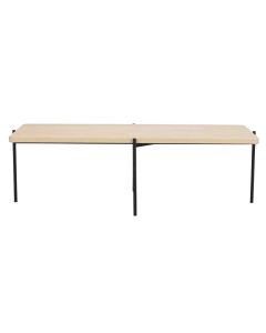 Rowico Shelton sohvapöytä 145x60cm, valkopesty tammi/musta