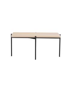 Rowico Shelton sohvapöytä 95x50, valkopesty tammi/musta