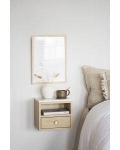 Rowico Whitmore yöpöytä, valkopesty tammi