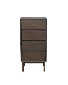 Rowico Mackay lipasto 4 -laatikolla, ruskea tammi