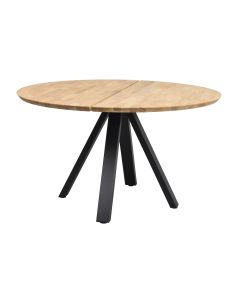 Rowico Carradale pyöreä ruokapöytä Ø130 tammi, V-jalalla