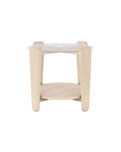 Rowico Arran Sohvapöytä 52cm, valkopesty tammi/lasi