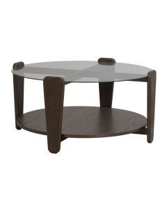 Rowico Arran Sohvapöytä 93cm, ruskea tammi/lasi