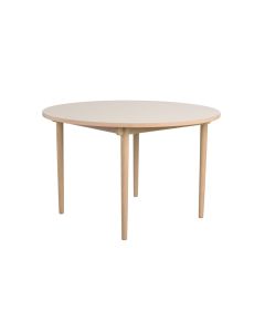 Rowico Fairmount ruokapöytä pyöreä 120cm, beige/valkopesty tammi