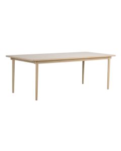 Rowico Fairmount ruokapöytä, valkopesty tammi/beige