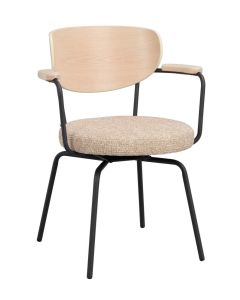 Rowico Merrick nojatuoli, tumma beige/musta