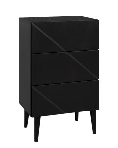 Hiipakka Vilja lipasto 50 cm laatikoilla, musta