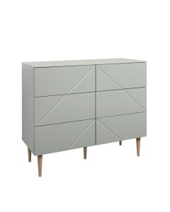 Hiipakka Vilja lipasto 100 cm 6 laatikkoa, vihreä