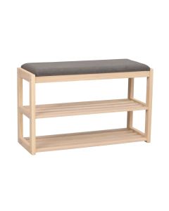 Rowico Confetti kenkäteline istuimella, valkopesty/harmaa