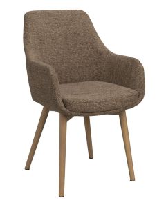 Rowico Denley käsinojatuoli, tumma beige/valkopesty tammi