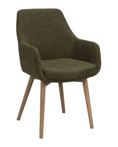 Rowico Denley käsinojatuoli, tummanvihreä/valkopesty tammi