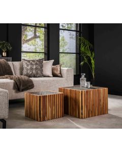 Amsterdam 2-osainen sohvapöytä, akaasia