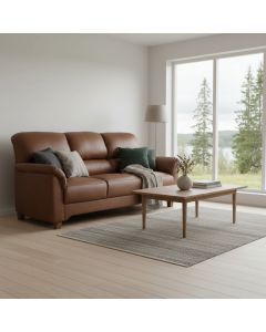 Unico Colibri 3-istuttava nahkasohva, konjakinruskea