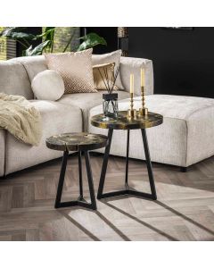 Amsterdam sohvapöytäsarja, Musta/kulta