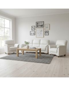 Unico Colibri 3+1+1 nahkakalusto, valkoinen