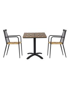 Mocca parvekepöytä + 2 Alvin tuolia