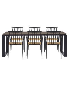 Edward terassipöytä + 6 Alvin tuolia