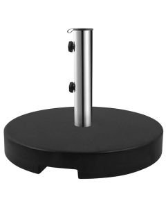 Aurinkovarjon jalka 40kg musta, pyöreä