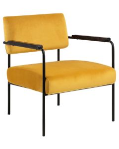 Cloe nojatuoli, keltainen sametti