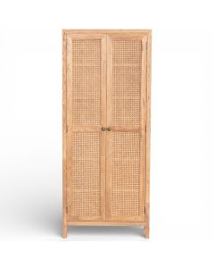 Bristol korkea rottinkikaappi, jalavaa