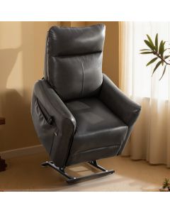 Aarni nostava mekanismituoli, tummanharmaa nahka