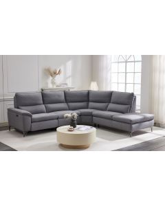 Aspen avokulmasohva sähkötoiminen, harmaa