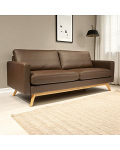 BD Möbel Clint nahkasohva 3-ist, ruskea