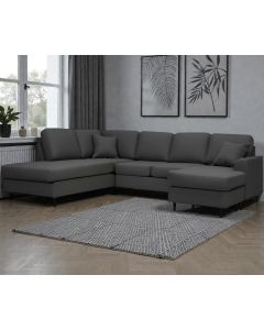 Napue U-kulmasohva tummanharmaa