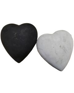 Koristesydämet, betonia 20cm harmaa ja musta