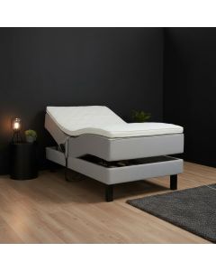 Unico Black-2 moottorisänky 90x200, vaaleanharmaa