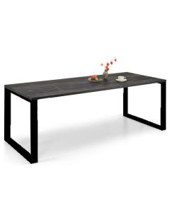 Edna ruokapöytä 140 x 90 cm musta, valkoiset tai mustat metallijalat