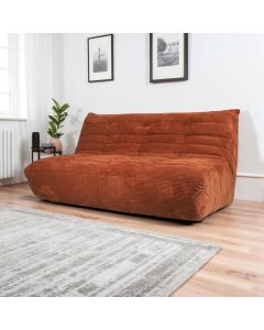 Bono sohva 3-ist vakosametti, oranssi