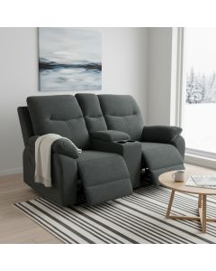 Boston kotiteatterisohva tummanharmaa sähkömekanismeilla